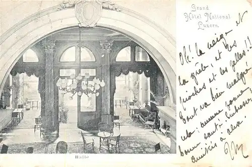 AK / Ansichtskarte  Luzern__LU Grand Hotel National Halle