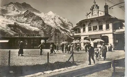 AK / Ansichtskarte  Kleine_Scheidegg_Interlaken_BE Station mit Jungfrau