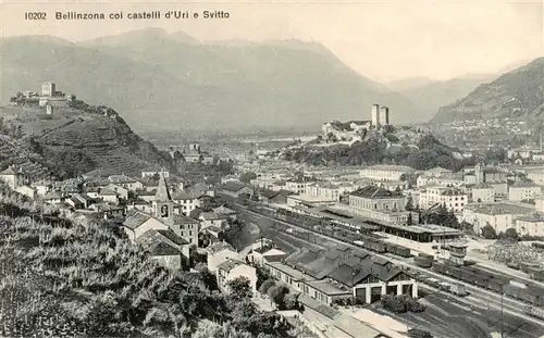 AK / Ansichtskarte  Bellinzona_TI col castelli dUri e Svitto