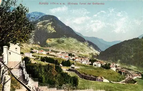 AK / Ansichtskarte  Airolo_TI Entrata Tunel del Gottardo Militaerpost