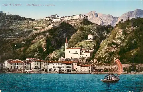 AK / Ansichtskarte  San_Mamete_Cressogno_Lago_di_Lugano_TI e Castello