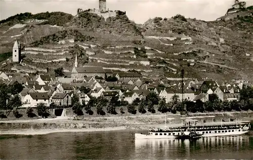 AK / Ansichtskarte  Kobern-Gondorf_Mosel Niederburg und Mathias Kapelle mit Raddampfer