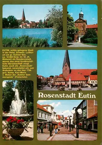AK / Ansichtskarte 73940325 Eutin Kirche Schloss Marktplatz Brunnen Dorfstrasse