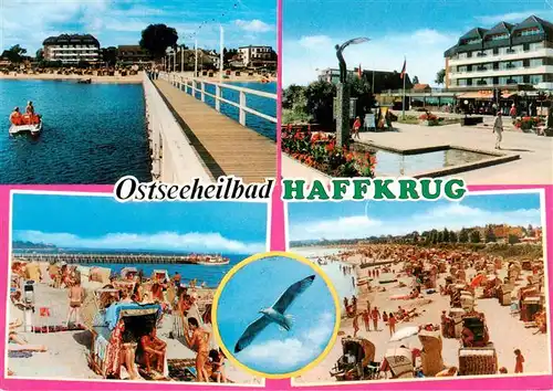 AK / Ansichtskarte 73940378 Haffkrug_Scharbeutz_Ostseebad Strandpartien Seebruecke Hotels