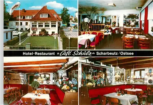 AK / Ansichtskarte 73940425 Scharbeutz_Ostseebad Hotel Restaurant Cafe Schulz Gatraeume