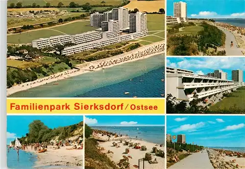 AK / Ansichtskarte 73940430 Sierksdorf_Ostseebad Fliegeraufnahme Promenade Strandpartien Hotels
