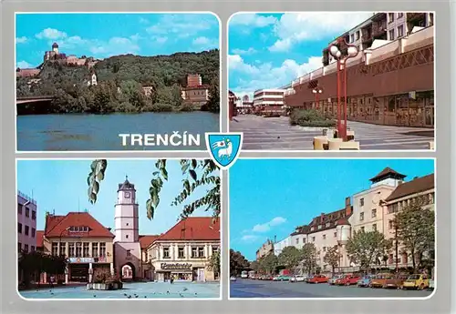 AK / Ansichtskarte 73940541 Trencin_Trentschinteplitz_SK Teilansichten Blick zum Schloss Stadtzentrum