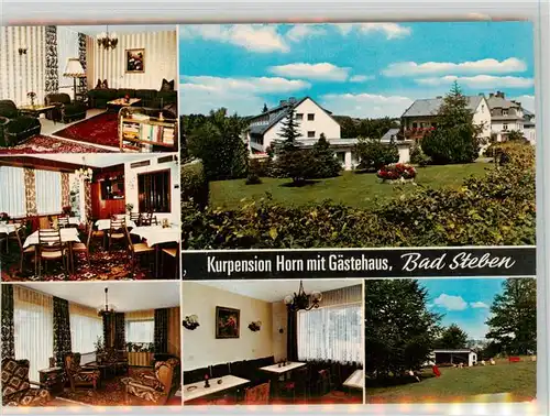 AK / Ansichtskarte 73940543 Bad_Steben Kurpension Horn mit Gaestehaus