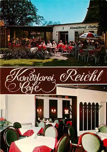 AK / Ansichtskarte  Bad_Steben Konditorei Café Reichl Gastraum Gartenterrasse