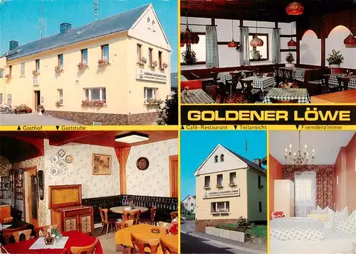 AK / Ansichtskarte  Berg_Oberfranken Gasthof Goldener Loewe Gastraum Fremdenzimmer