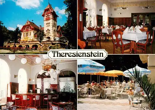 AK / Ansichtskarte  Hof__Saale Buergerpark Theresienstein Restaurant Terrasse