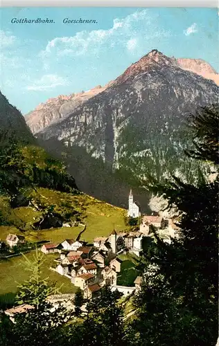 AK / Ansichtskarte  Goeschenen_Goeschenen_UR Panorama mit Gotthardbahn