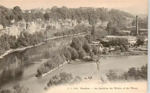 AK / Ansichtskarte  Geneve_GE Le Jonction du Rhone et de l'Arve