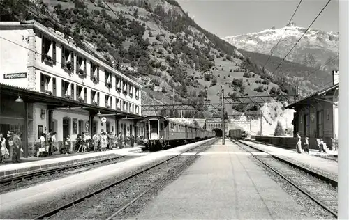 AK / Ansichtskarte  Goppenstein_VS Station Goppenstein BLS mit Loetschbergtunnel Hockenhorn