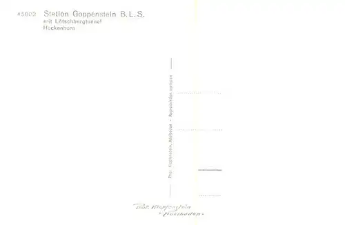 AK / Ansichtskarte  Goppenstein_VS Station Goppenstein BLS mit Loetschbergtunnel Hockenhorn