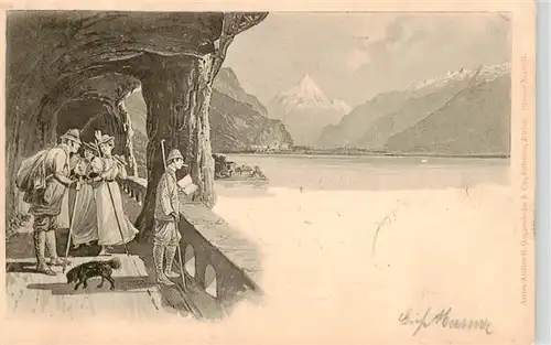 AK / Ansichtskarte  Axenstrasse_Altdorf_UR Partie an der Axenstrasse