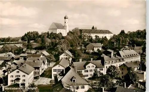 AK / Ansichtskarte  Marktoberdorf Ortsansicht mit Kirche