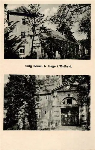 AK / Ansichtskarte 73940754 Hage_Ostfriesland Burg Berum Portal
