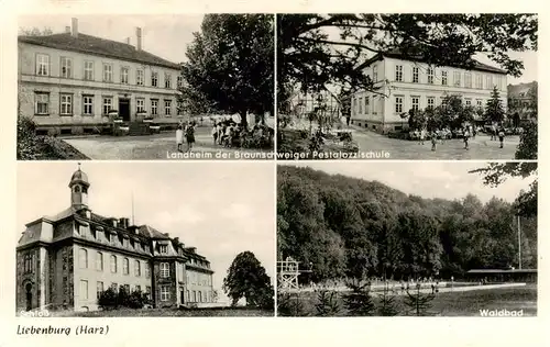 AK / Ansichtskarte  Liebenburg_Niedersachsen Landheim der Braunschweiger Pestalozzischule Schloss Waldbad