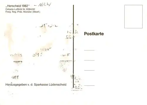 AK / Ansichtskarte  Herscheid_Sauerland_NRW Fliegeraufnahme