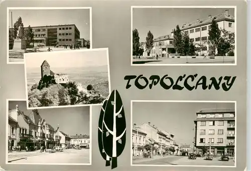 AK / Ansichtskarte 73940895 Topolcany_Slovakia Monument Schloss Marktplatz Ortspartien