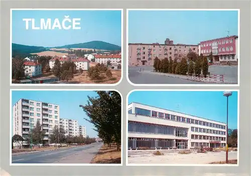AK / Ansichtskarte 73940896 Tlmace_Slovakia Teilansichten Wohnblocks Schule