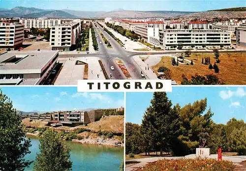 AK / Ansichtskarte 73940941 Titograd_Podgorica_Montenegro Panorama Gedenkstaette
