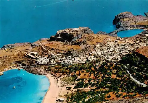 AK / Ansichtskarte  Lindos_Lindo_Rhodes_Greece Fliegeraufnahme