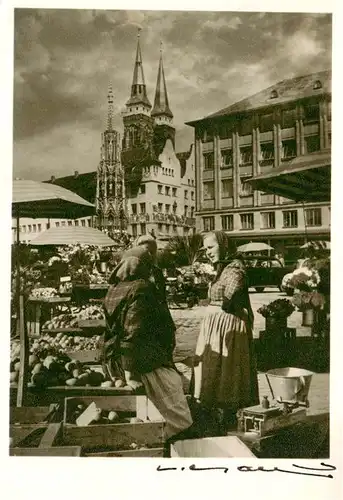 AK / Ansichtskarte  Nuernberg Markt