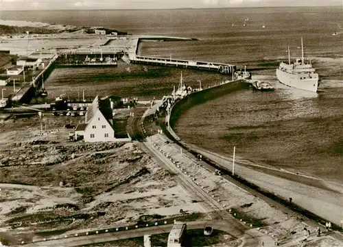 AK / Ansichtskarte  Hoernum_Sylt Hafen Fliegeraufnahme