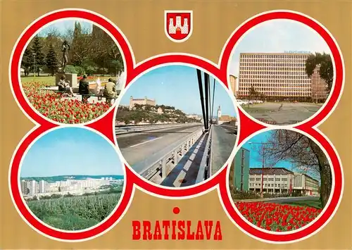 AK / Ansichtskarte 73941050 Bratislava_Pressburg_Pozsony_SK Park na Sararikovom Budova Slovenchemie Pohlad na hrad Nova vystavba Cast Trnavskej cesty