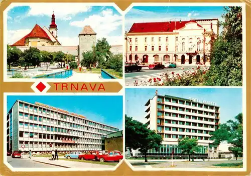 AK / Ansichtskarte 73941068 Trnava_Slovakia Mestske hradby Divadlo pre deti a mladez Okresny narodny vybor Hotel Karpaty