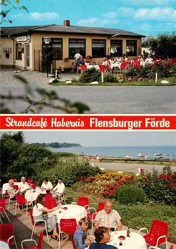 AK / Ansichtskarte 73941097 Habernis Strandcafe Habernis Terrasse Promenade