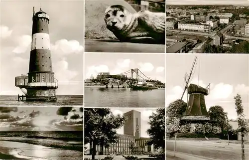 AK / Ansichtskarte 73941114 Wilhelmshaven Leuchtturm Heuler Panorama Bruecke Muehle