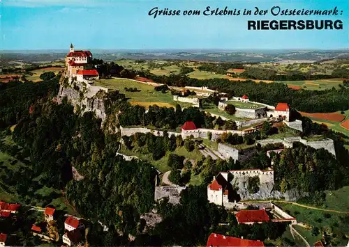 AK / Ansichtskarte 73941156 Riegersburg Fliegeraufnahme mit Schloss Riegersburg