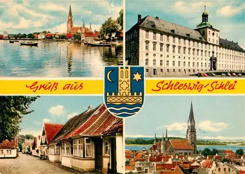 AK / Ansichtskarte  Schleswig_Holstein Partie an der Schlei Schloss Gottorp Dom