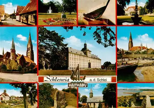 AK / Ansichtskarte 73941207 Schleswig_Schlei_Erfde Teilansichten Schloss Dom Park