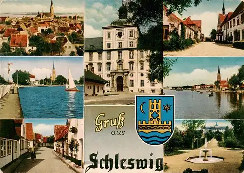AK / Ansichtskarte 73941218 Schleswig_Schlei_Erfde Teilansichten Dom Schloss Park