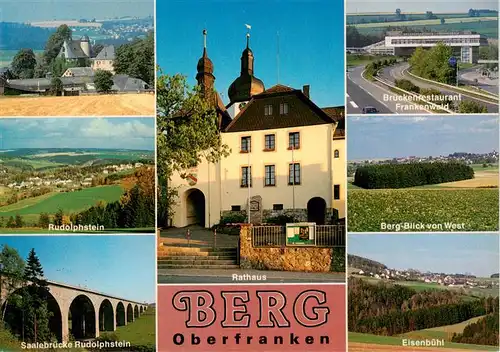 AK / Ansichtskarte  Berg_Oberfranken und Umgebung Rathaus Autobahn-Rasthaus Frankenwald