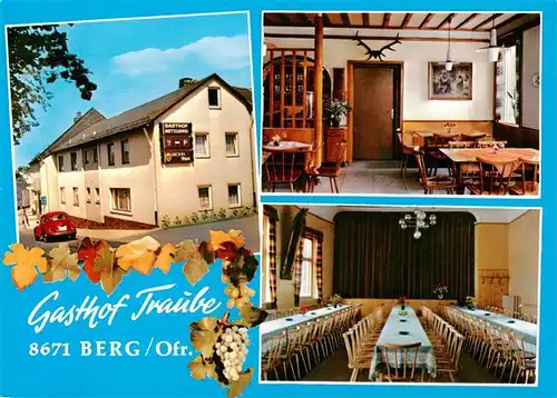 AK / Ansichtskarte 73941304 Berg_Oberfranken Gasthof Traube Gastraum Festsaal