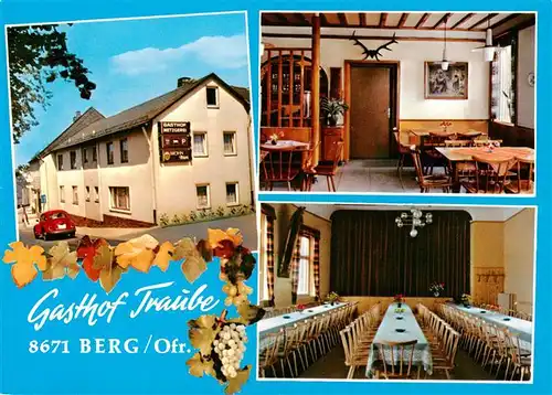 AK / Ansichtskarte  Berg_Oberfranken Gasthof Traube Gastraum Festsaal