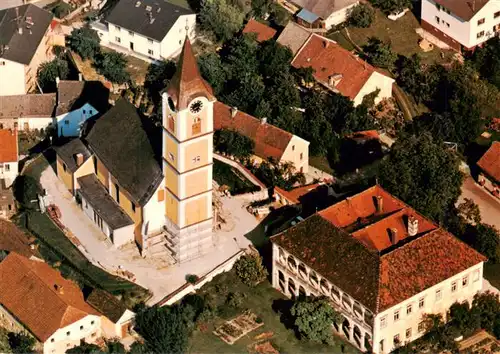 AK / Ansichtskarte 73941325 Ansfelden_Oberoesterreich_AT Pfarrkirche und Pfarrhof mit Geburtshaus Anton Bruckners