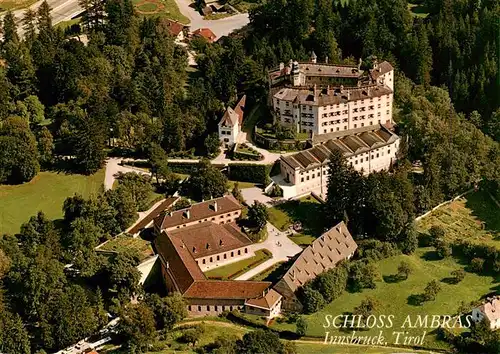 AK / Ansichtskarte 73941350 Innsbruck_Tirol_AT Schloss Ambras Fliegeraufnahme