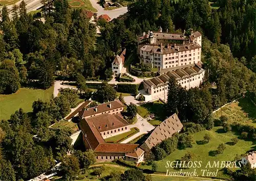 AK / Ansichtskarte  Innsbruck_Tirol_AT Schloss Ambras Fliegeraufnahme