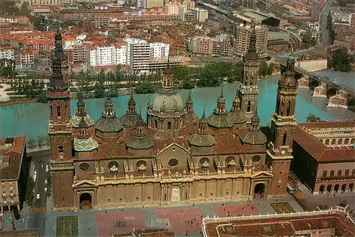 AK / Ansichtskarte 73941363 Zaragoza_Saragossa_ES El Pilar Fliegeraufnahme