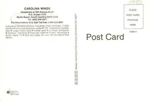 AK / Ansichtskarte  Myrtle_Beach_South_Carolina_USA Carolina Winds Hotel Hallenbad