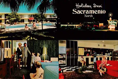 AK / Ansichtskarte 73941379 Sacramento_California Holiday Inn Pool Gastraeume Rezeption