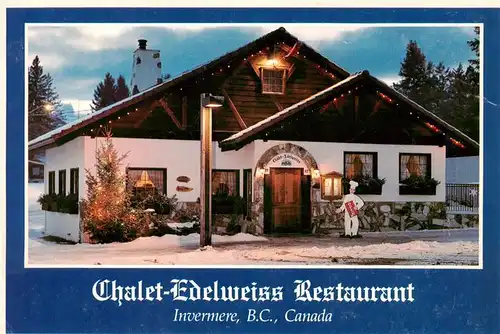 AK / Ansichtskarte 73941388 Invermere_British_Columbia_Canada Chalet Edelweiss Restaurant