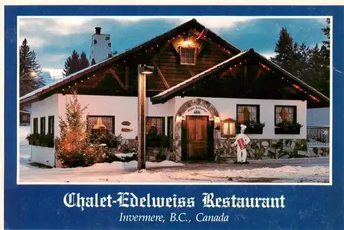 AK / Ansichtskarte  Invermere_British_Columbia_Canada Chalet Edelweiss Restaurant