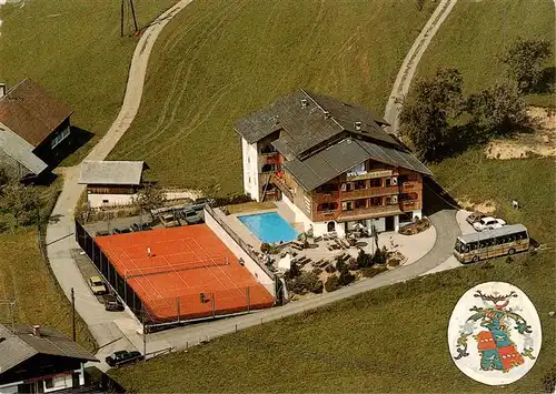 AK / Ansichtskarte  Grossdorf_Egg_Vorarlberg_AT Pension Hubertus Tennisplaetze